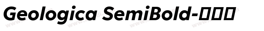 Geologica SemiBold字体转换